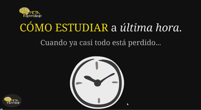 como estudiar a ultima hora